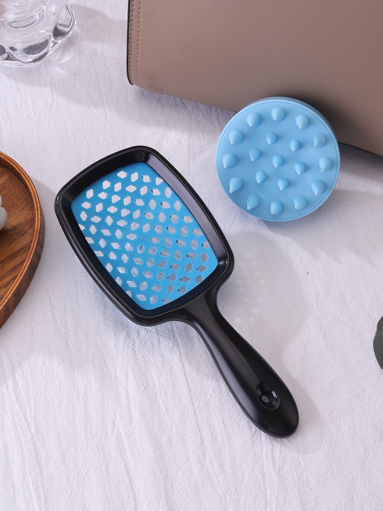 2PCS, 1Pc Shampoo Comb Scalp Massager, 2-In-1 Dry/Wet Hair Scalp Massager Shampoo Brush Scalp Care Brush For Scalp Care, Suitable For Men, Women, And Children, 1pc Hairdressing Massage Hair Drying Quick-Drying Comb Honeycomb Mesh Comb 1PC Purple Non-Knott