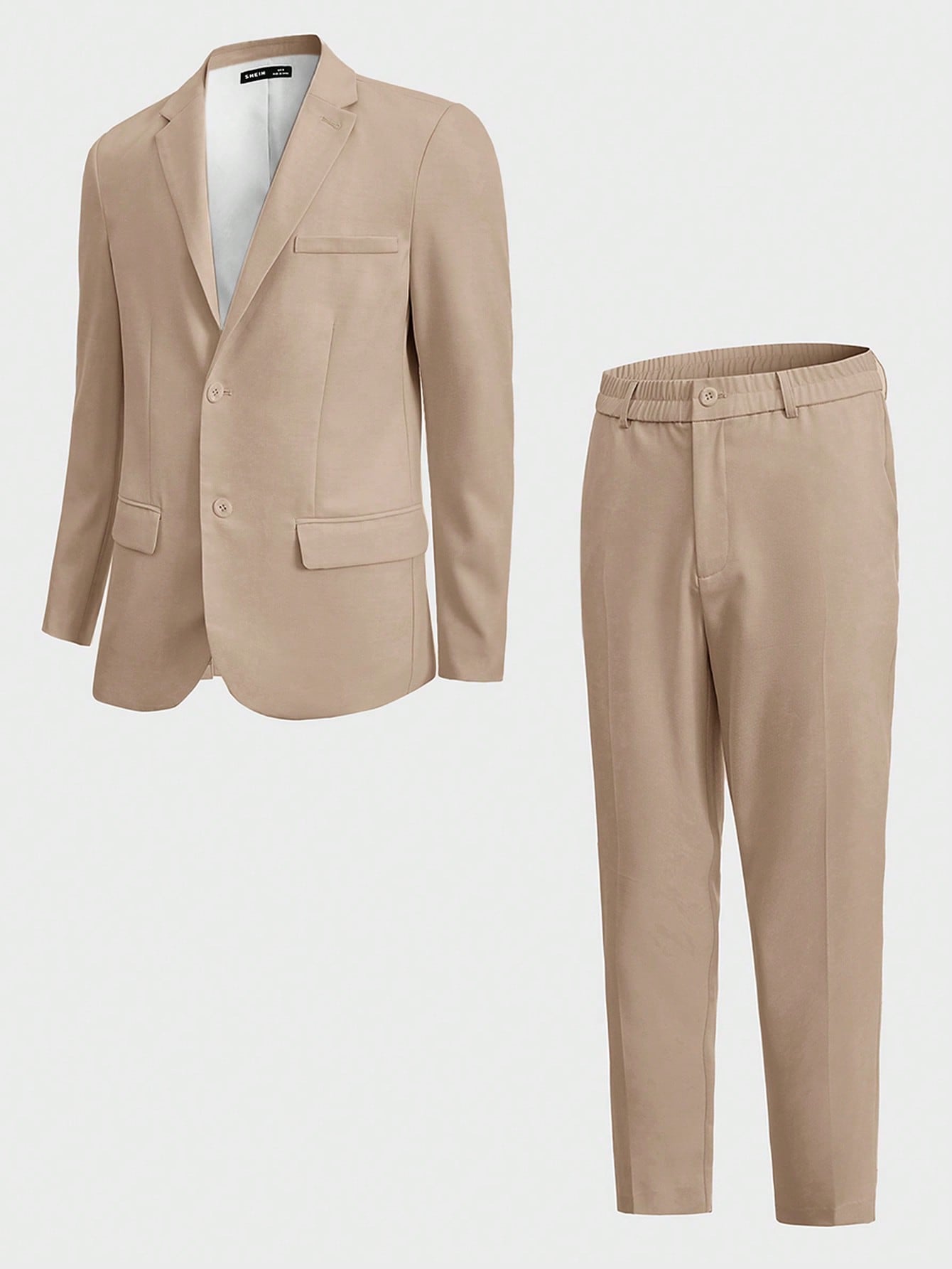 Manfinity Mode Men Single Breasted Blazer & Pants Suit Set