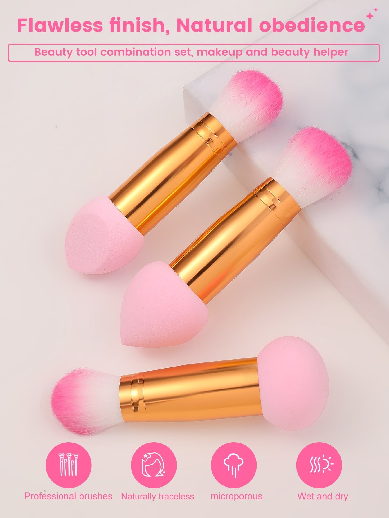 3pcs multi-function makeup tool Makeup brush sponge