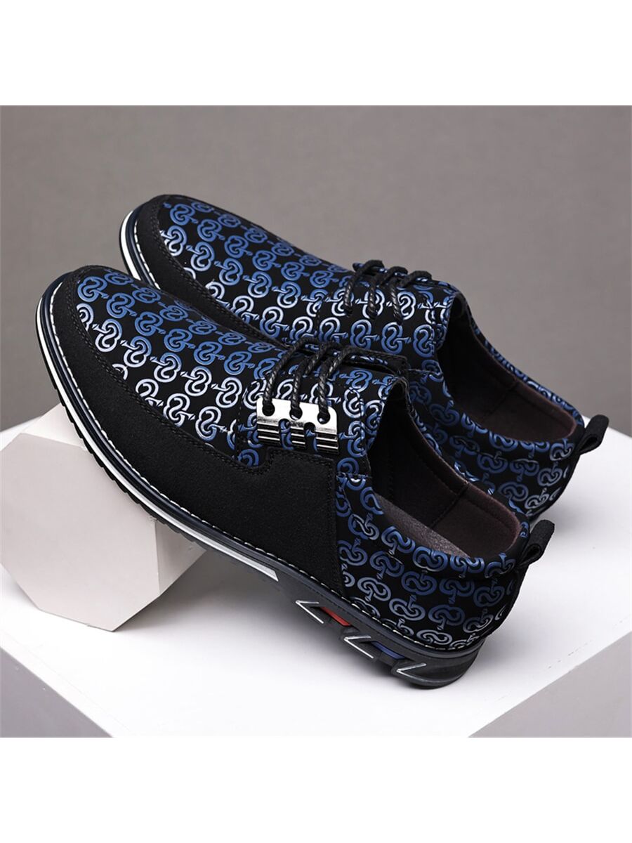 Breathable Soft Sole Pu Leather Shoes For Men, Fashionable Round-toe Comfortable Sneakers For Casual And Sports Occasions