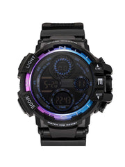 1pc Men's Sports Led Electronic Wristwatch With Calendar, Alarm, Shock Resistance, With Gift Box