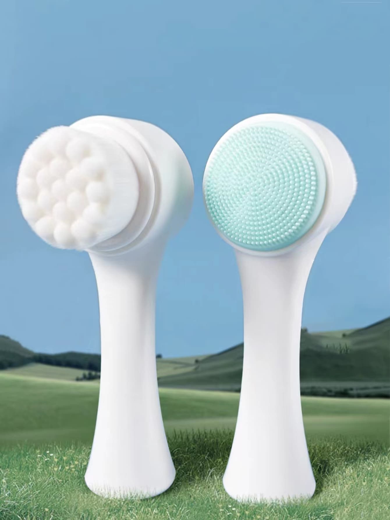 1pc Silicone Facial Cleansing Brush With Soft Bristles For Face Massage