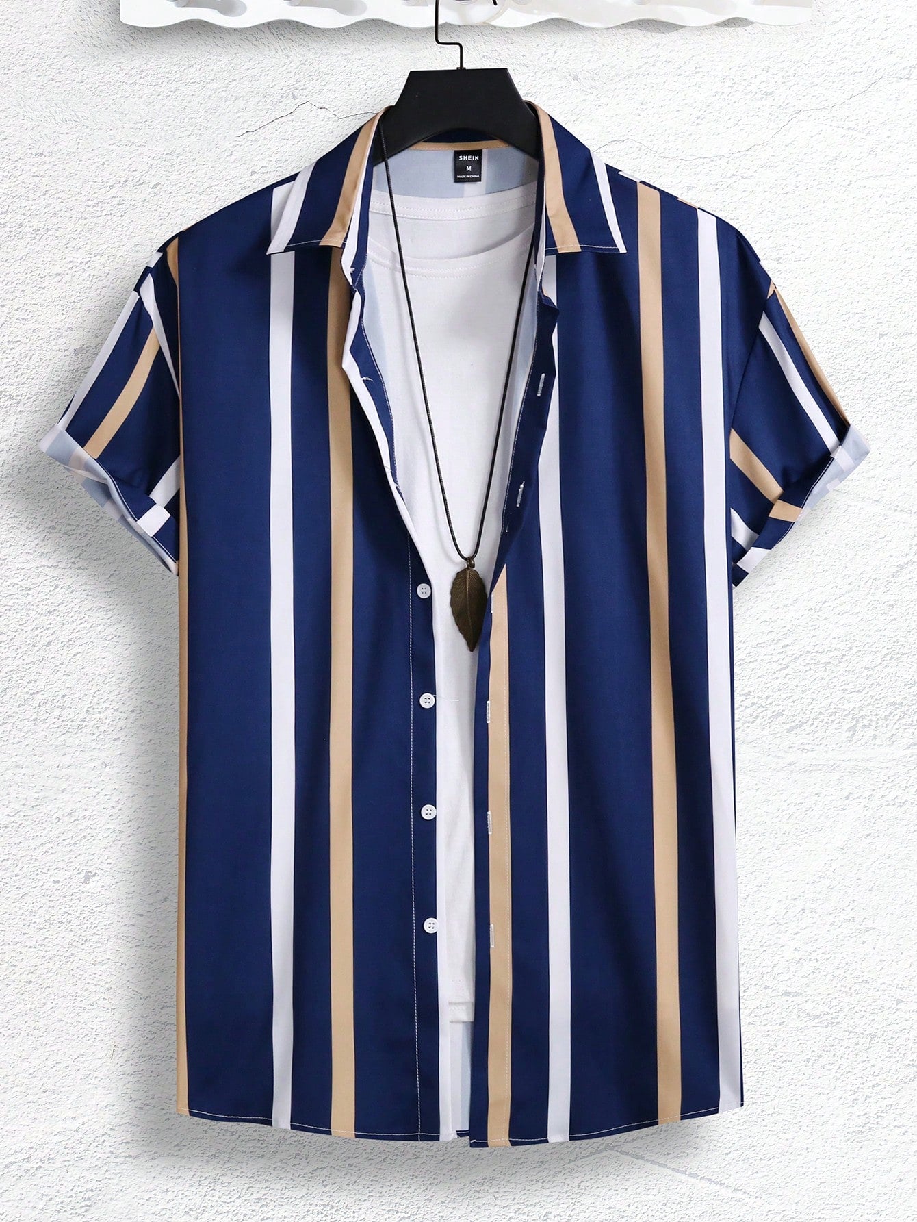 Manfinity Homme Men Striped Print Shirt