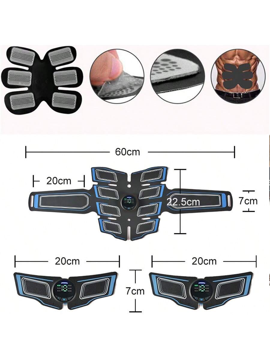 Muscle Stimulator Abdominal Shaping Belt, Pu Training Waist Trimmer With Wireless Abdominal Trainer Fitness Equipment Body Massaging Device Suitable For Men And Women's Abdominal/Arm/Leg Home Office Exercise