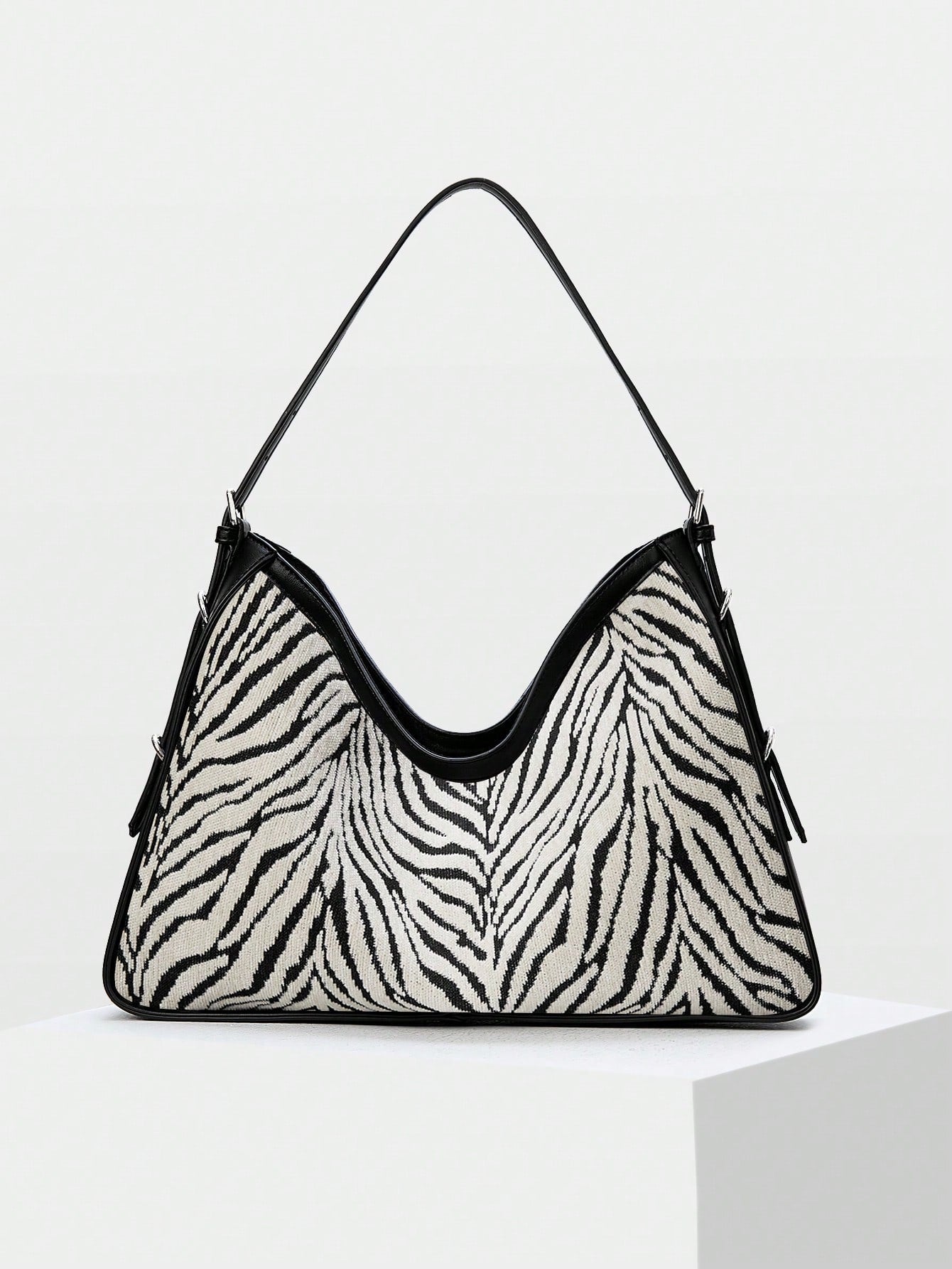 MOTF PREMIUM ZEBRA PRINT HOBO BAG