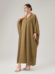 Najma Lapel Neck Batwing Sleeve Kaftan