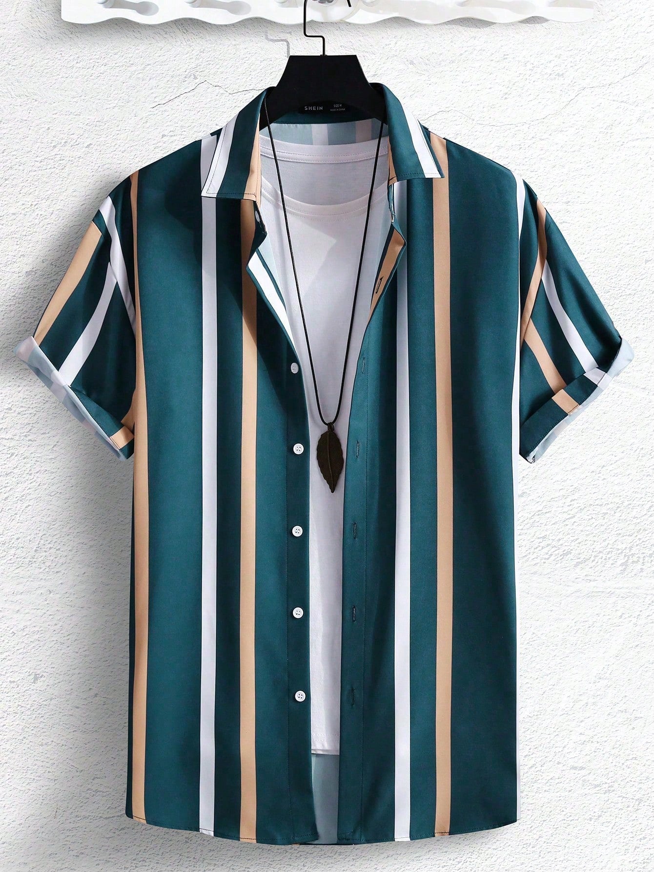 Manfinity Homme Men Striped Print Shirt