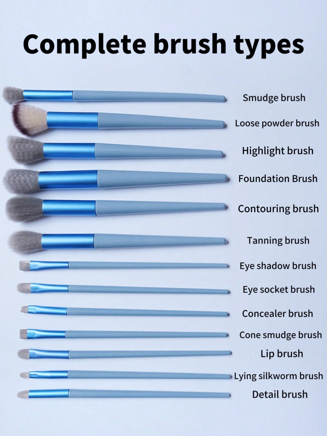 13pcs Portable Makeup Brush Set For Blush, Eyeshadow, Full Range Of Beauty Tools Black Friday