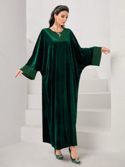 Najma Contrast Trim Batwing Sleeve Kaftan