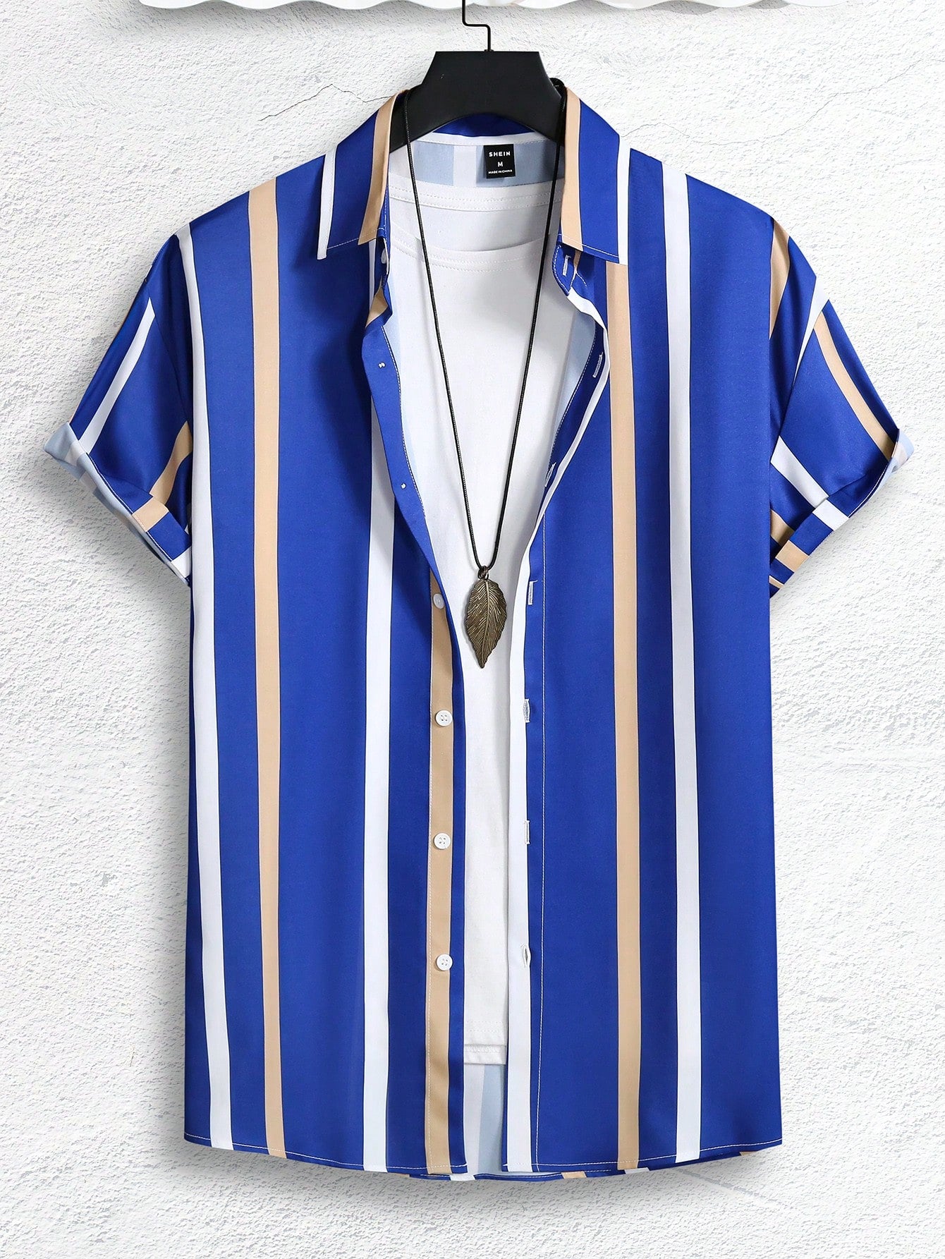 Manfinity Homme Men Striped Print Shirt