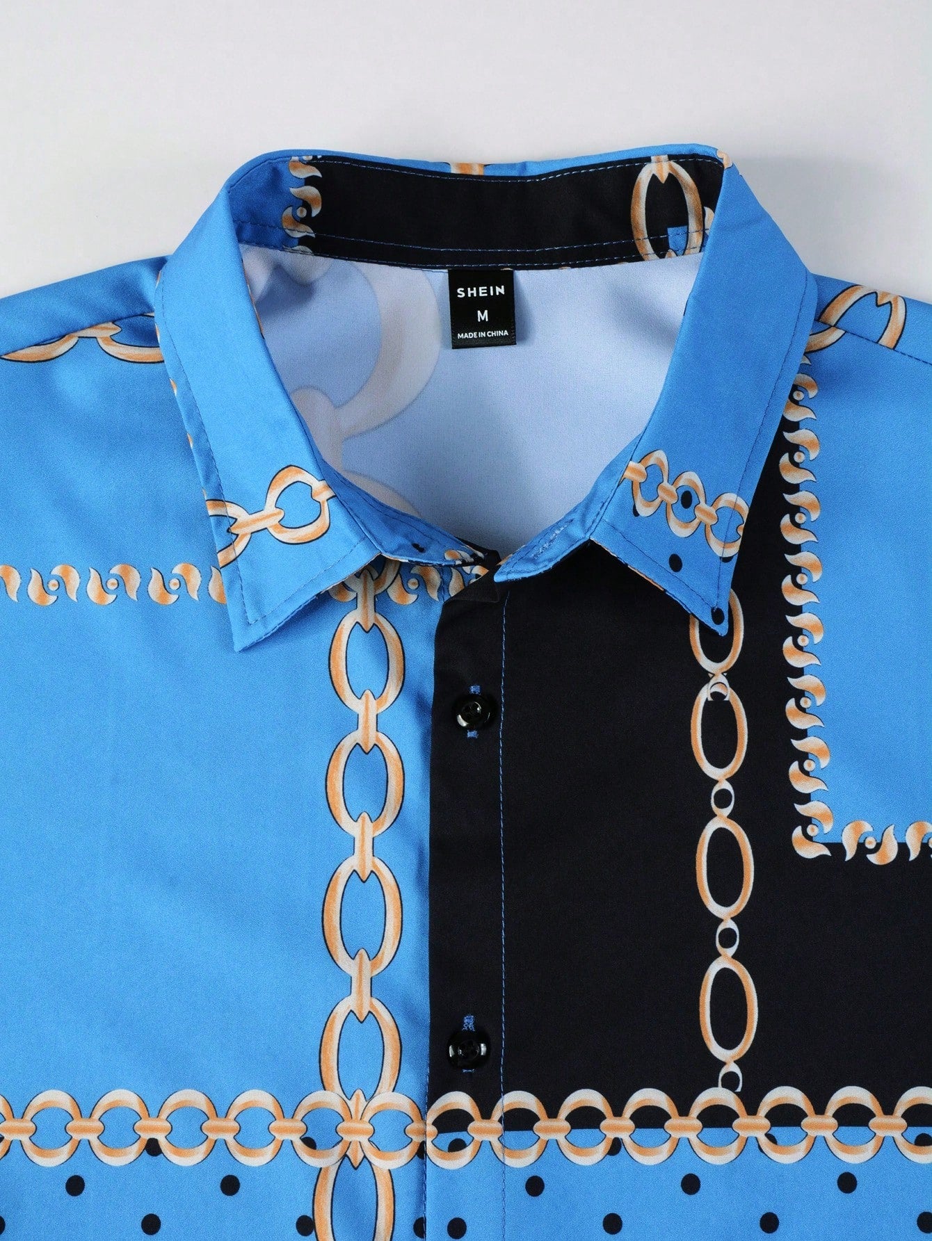 Manfinity Homme Men Chain Print Button Up Shirt