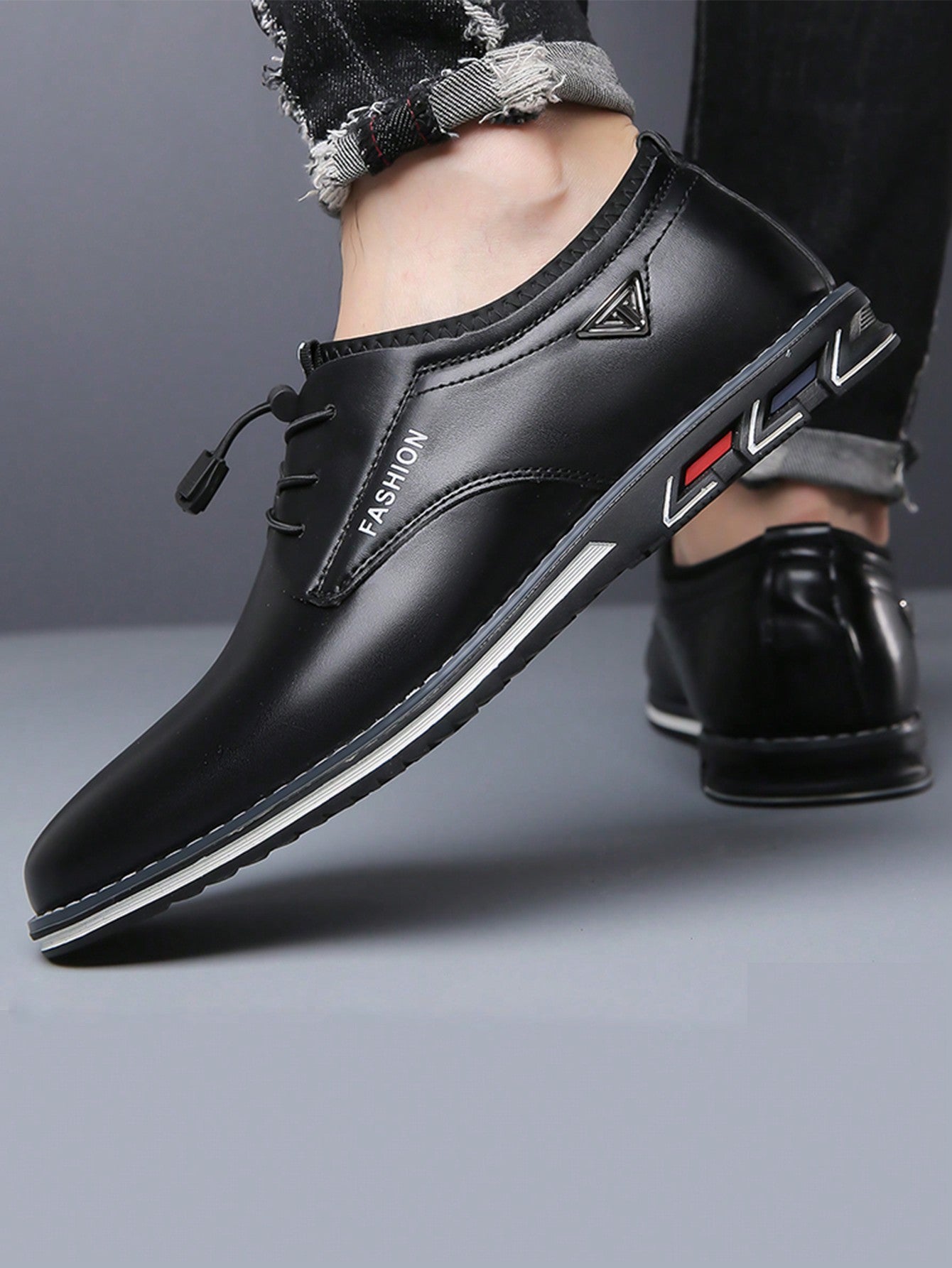 British Style All-matched Fashionable Men's Pu Leather Shoes Plus Size Casual Men's Shoes