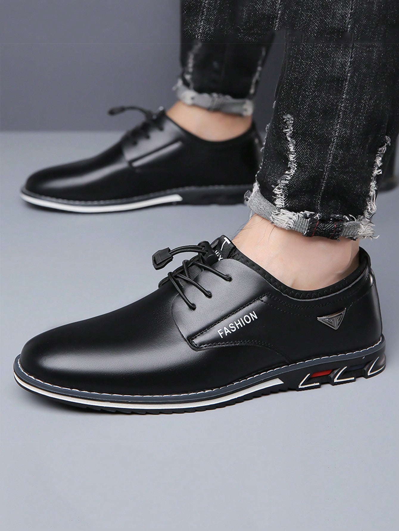 British Style All-matched Fashionable Men's Pu Leather Shoes Plus Size Casual Men's Shoes