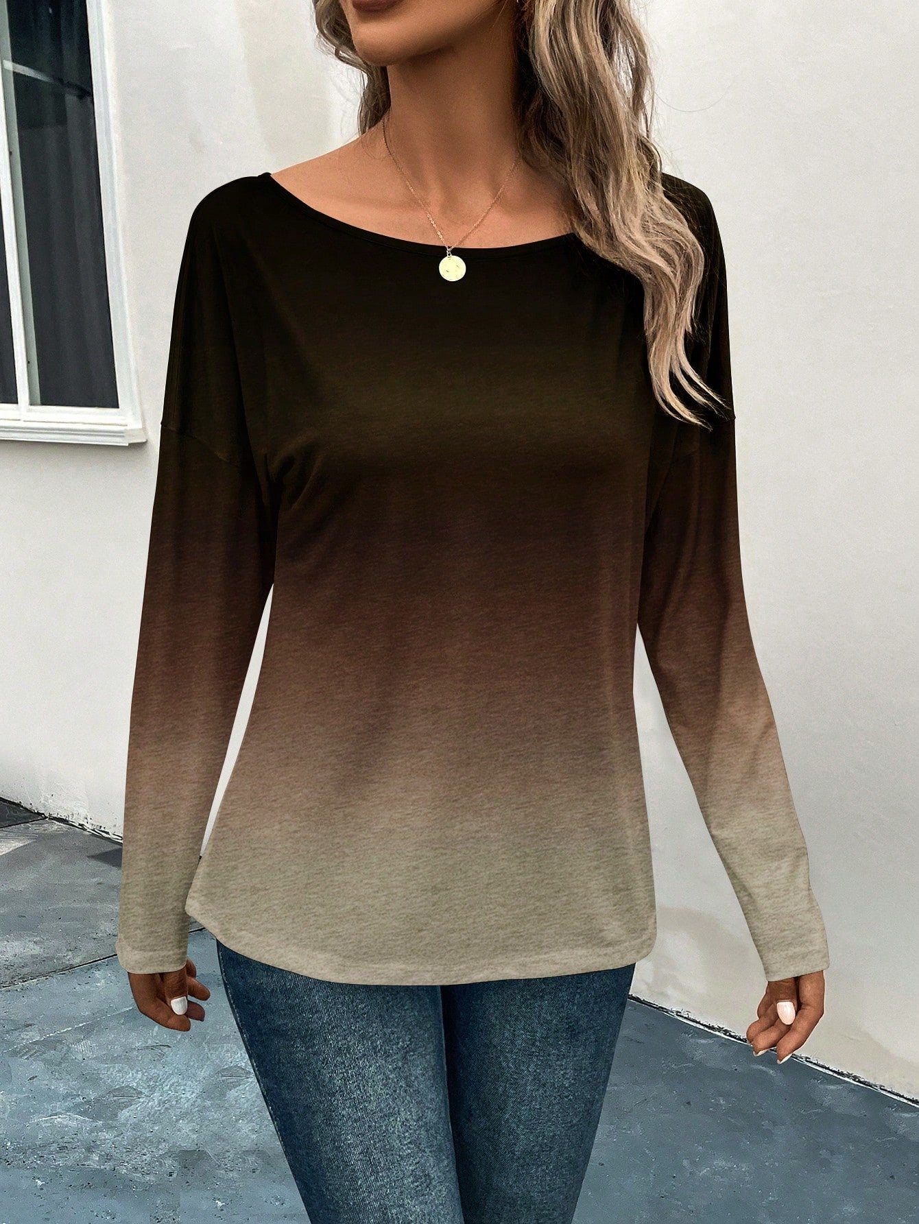 LUNE Ombre Drop Shoulder Tee