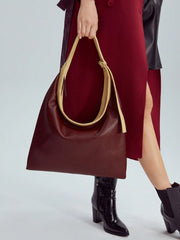 MOTF PREMIUM CONTRAST HANDLE HOBO BAG