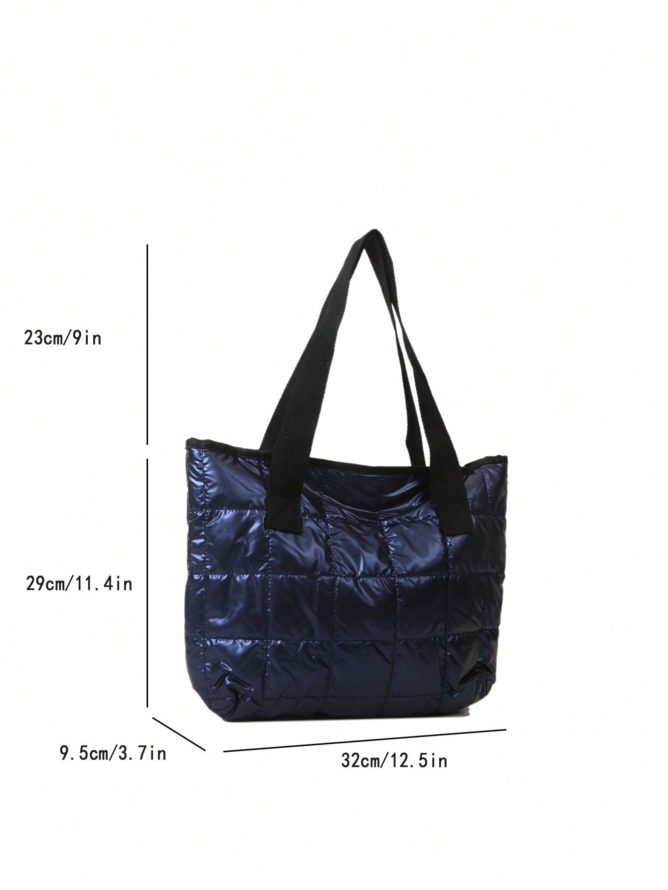 1 Piece Simple Embroidery Line Square Tote Bag Zipper Opening Double Handle Shoulder Bag Suitable for Women's Daily Casual Use