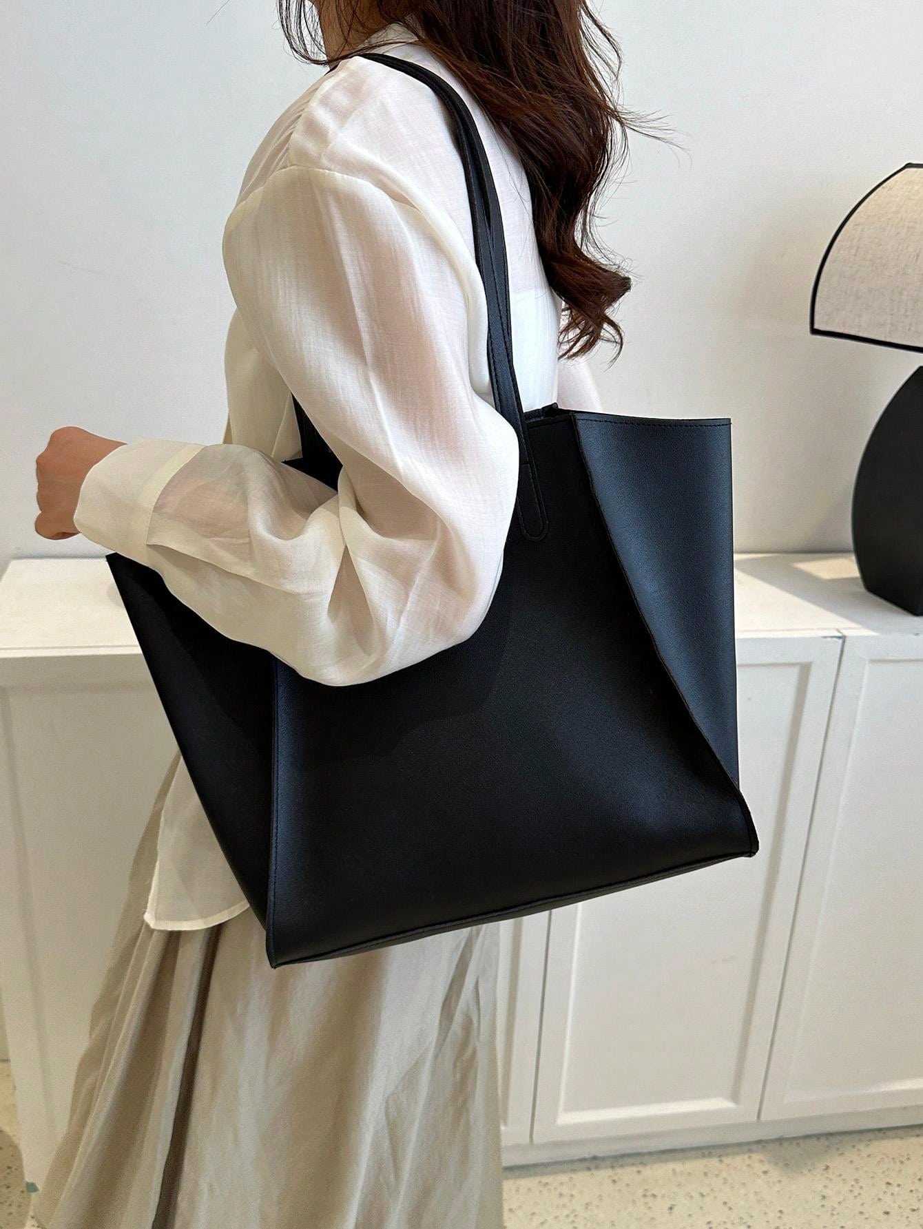 Portable Women's Leisure Large Capacity One Shoulder Tote Combination Bag For Teen Girls Women College Students,Teacher,White-collar Workers Teachers' Day,Outdoors, Travel, Outings,Work ,Business,Commute,Perfect for School,College