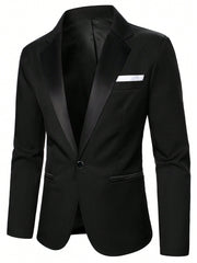 Manfinity Men Single Button Blazer & Suit Pants