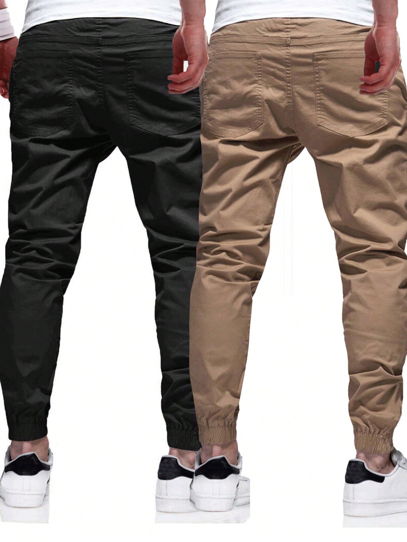 Manfinity Homme Men 2pcs Slant Pocket Pants