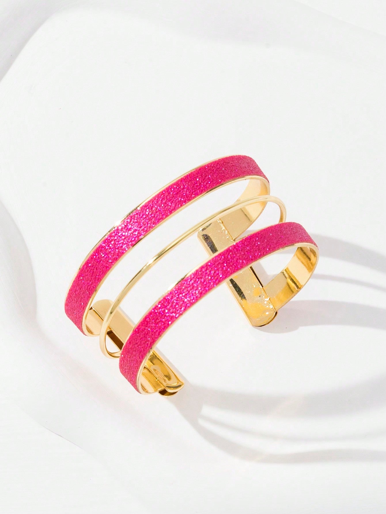 Glitter Detail Cuff Bangle