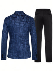 Manfinity Men Allover Print Blazer & Suit Pants