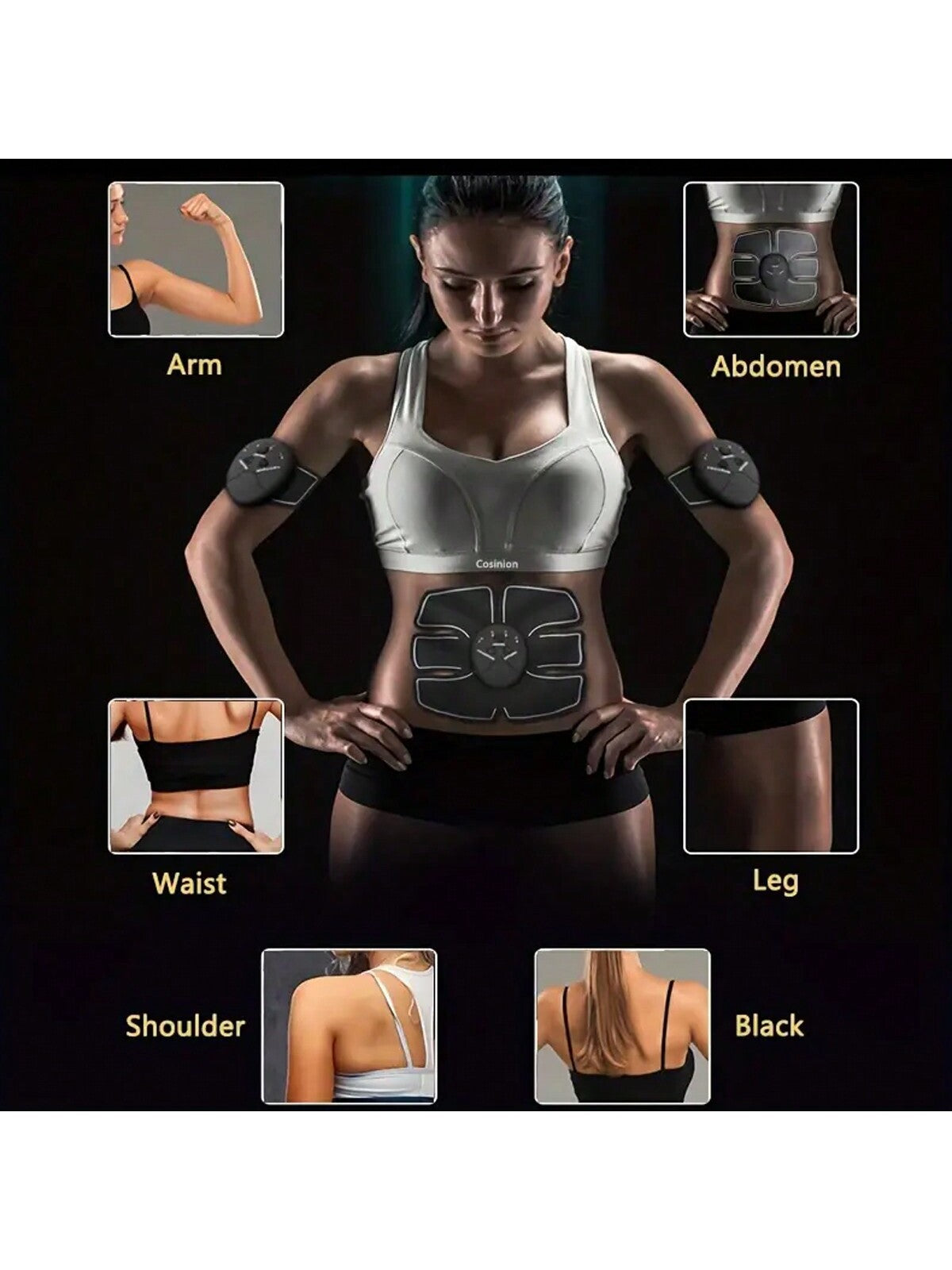 Hip Muscle Stimulator Fitness Lifting Buttock Abdominal Arms Legs Trainer Weight Loss  Slimming Massage With Gel Pads