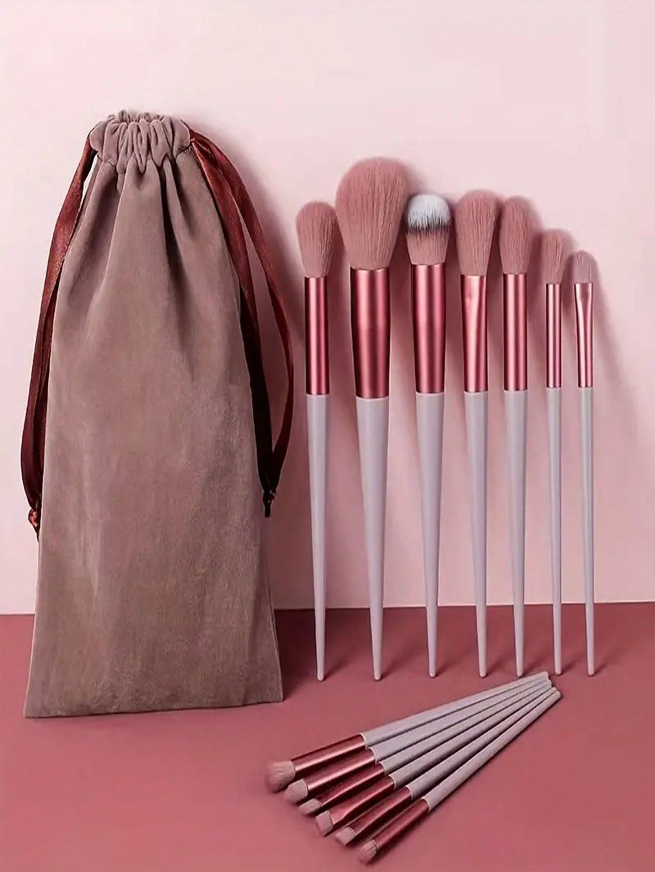 13pcs Violet Makeup Brush Set And Storage Bag Brush Bristles Soft 13 Blush Eyeshadow Concealer Foundation Loose Powder Highlighter Brush Eyebrow Brush Lip Brush Concealer Brush Beginner Makeup Kit Perfect Gift For Valentine'S Day