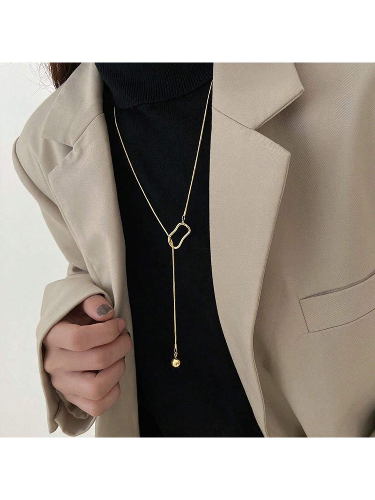 1 Knotted Sailor Knot Tassel Adjustable Necklace For Women With Cool Style And Long Sweater Chain For Daily Wear By Women