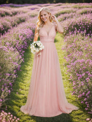 EVER-PRETTY Frill Trim Maxi Mesh Wedding Dress