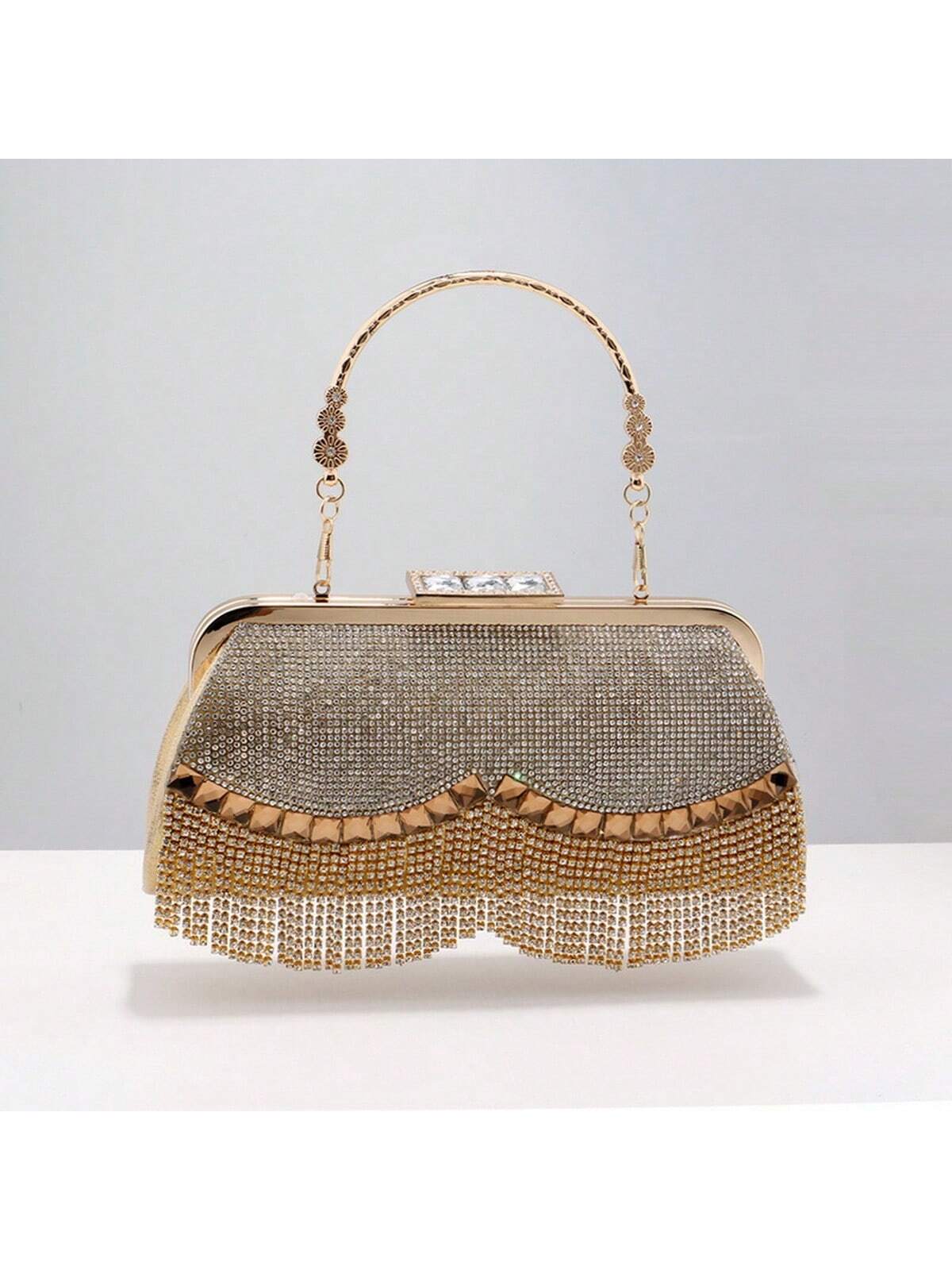 Women Banquet Handbags 2022 New Diamond-Studded Tassel Evening Bags Femme Wedding Purse Dress Beaded Party Clutch