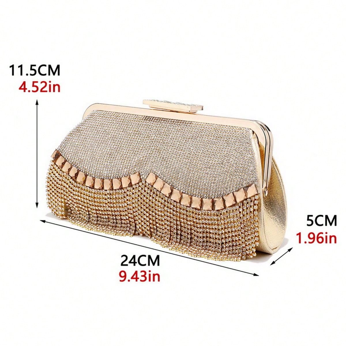 Women Banquet Handbags 2022 New Diamond-Studded Tassel Evening Bags Femme Wedding Purse Dress Beaded Party Clutch