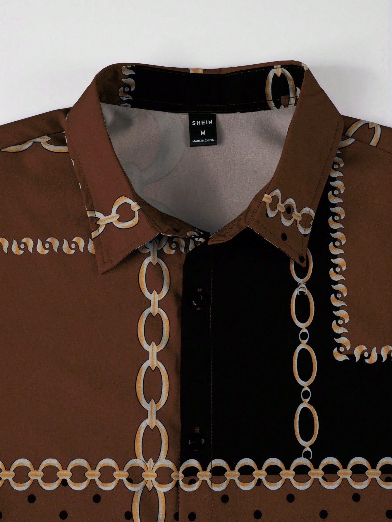 Manfinity Homme Men Chain Print Button Up Shirt