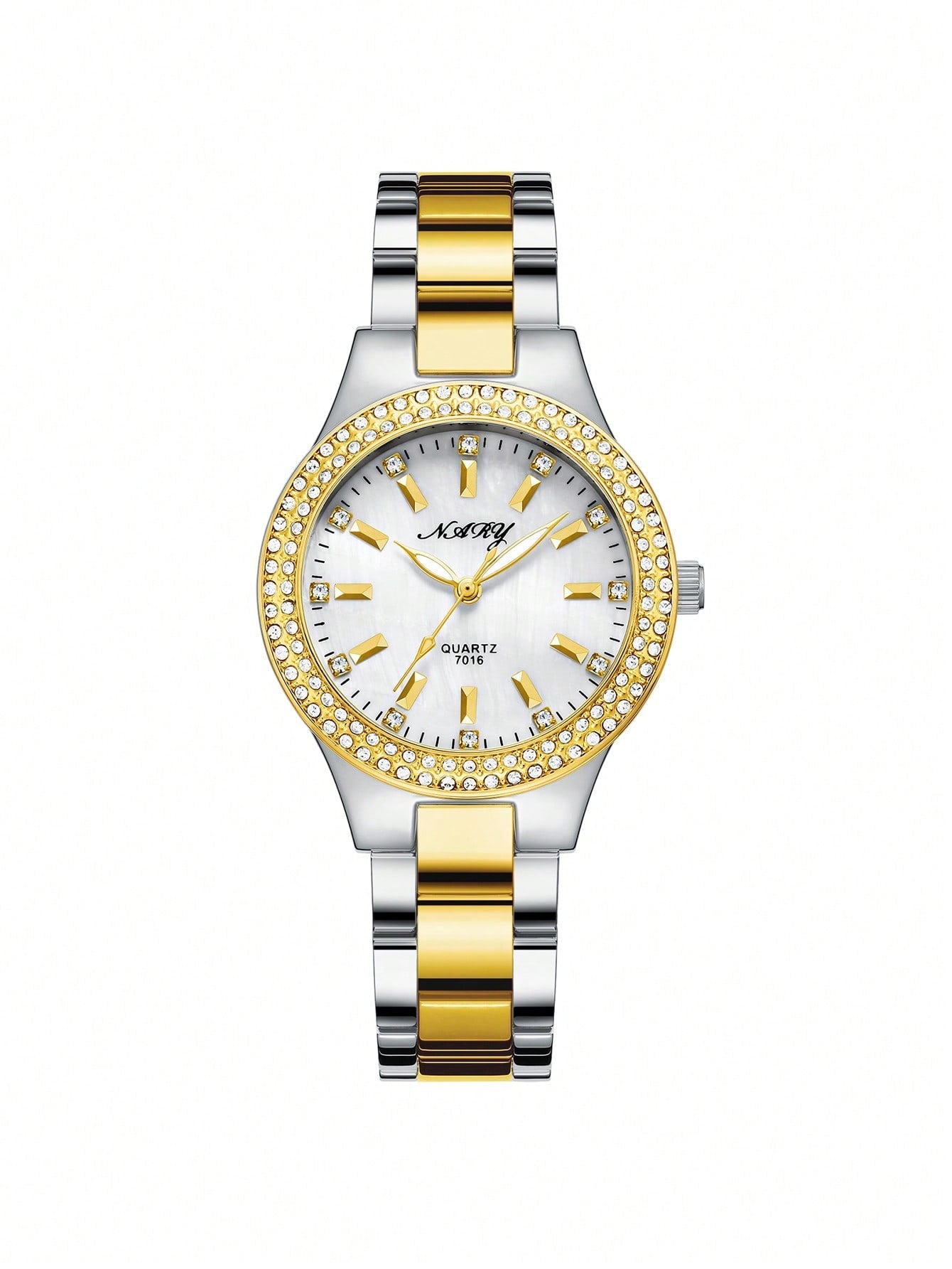 1pc Elegant & Casual Women's Watch With Shiny Rhinestones & Water-resistant Stainless Steel Strap, Suitable For Daily Life, Parties And Other Occasions