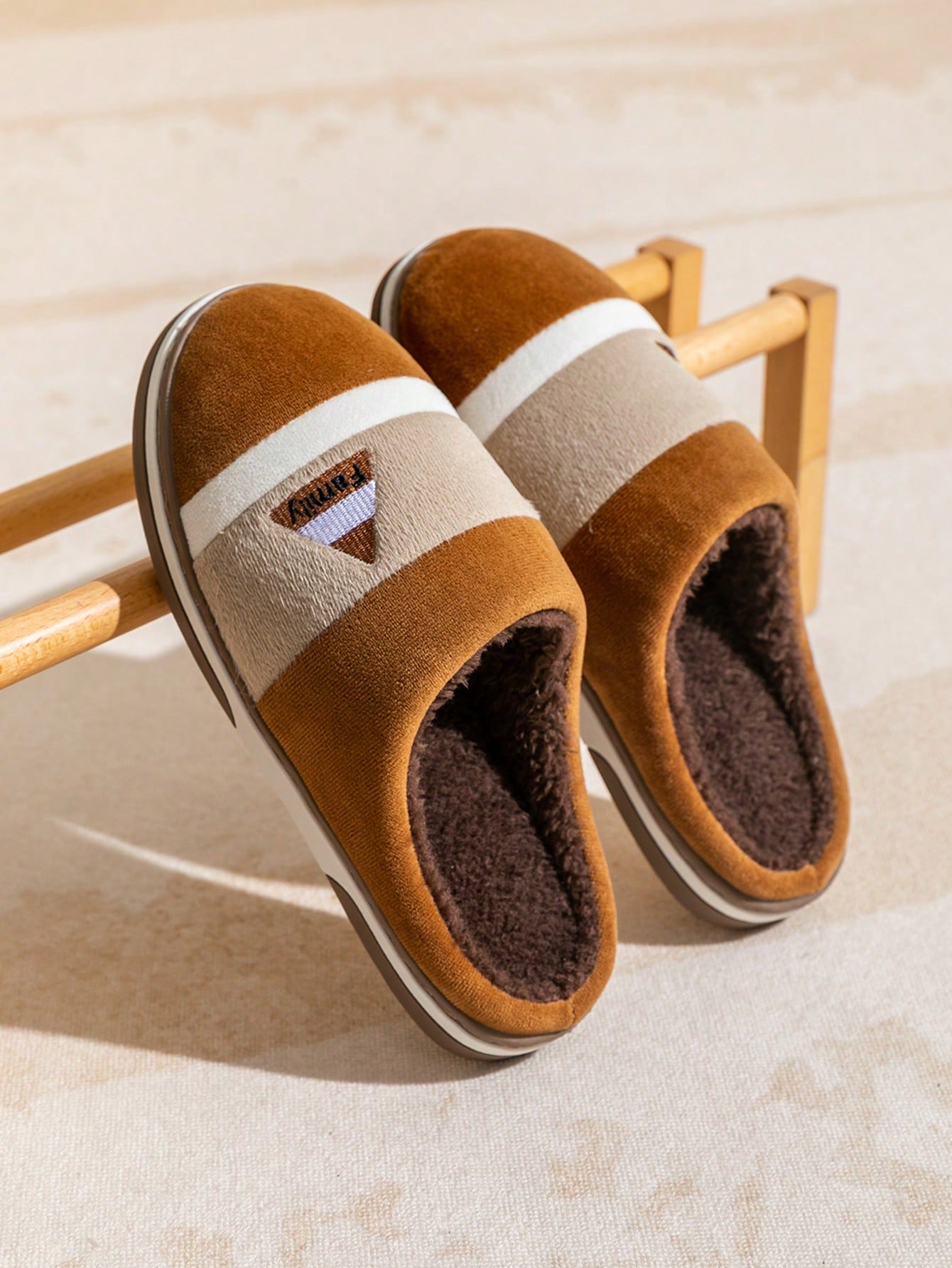 Men's Home Slippers, Autumn Winter Indoor Comfortable Warm Plush Slippers, Couples Slippers【one Size Smaller】