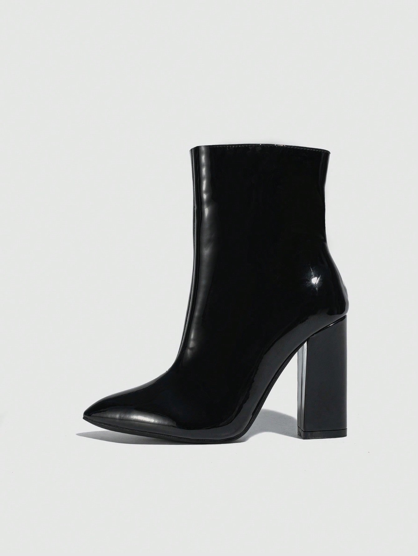 Classic Black Chunky Heel Ankle Boots