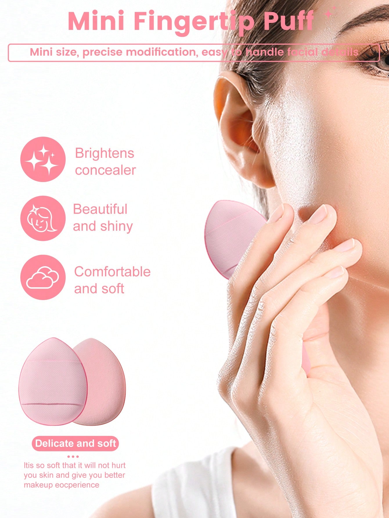 1pcs Storage Bucket+7PCS Makeup Sponge+9PCS Makeup Puff Set Soft Triangle Powder Mineral Puff For Face Makeup,Suitable For Cream & Powder Concealer, Loose Powder Makeup Applicator