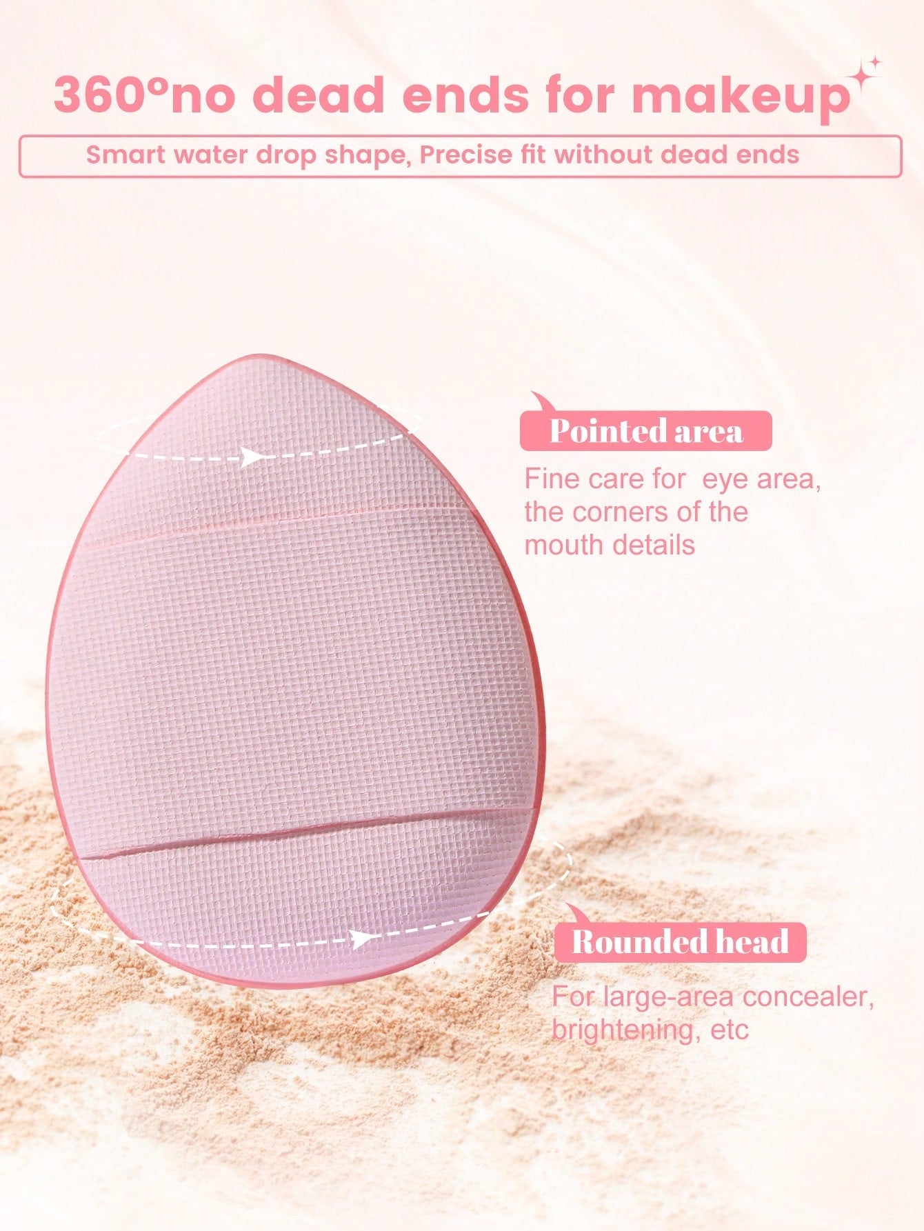 1pcs Storage Bucket+7PCS Makeup Sponge+9PCS Makeup Puff Set Soft Triangle Powder Mineral Puff For Face Makeup,Suitable For Cream & Powder Concealer, Loose Powder Makeup Applicator