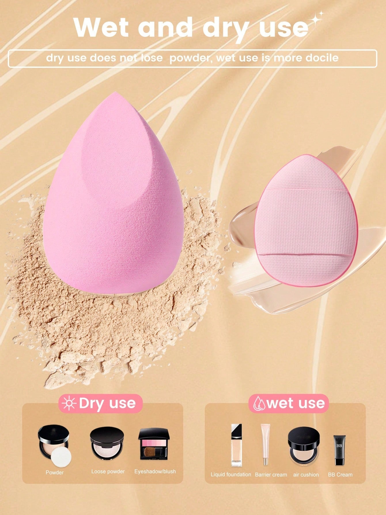 1pcs Storage Bucket+7PCS Makeup Sponge+9PCS Makeup Puff Set Soft Triangle Powder Mineral Puff For Face Makeup,Suitable For Cream & Powder Concealer, Loose Powder Makeup Applicator