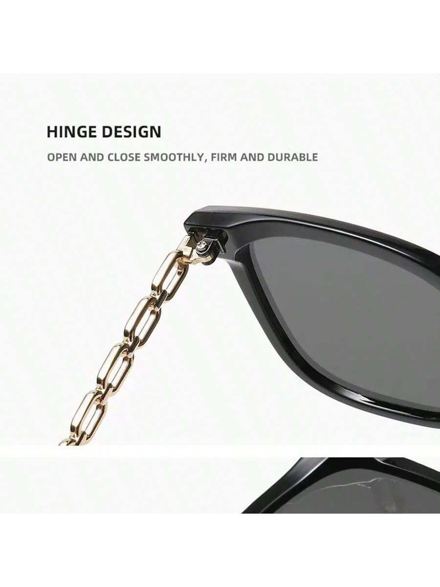 1pc Oversized Sunglasses, Trendy & Cool Style, Pc Material, Anti-glare & Windproof, Suit For Any Occasions