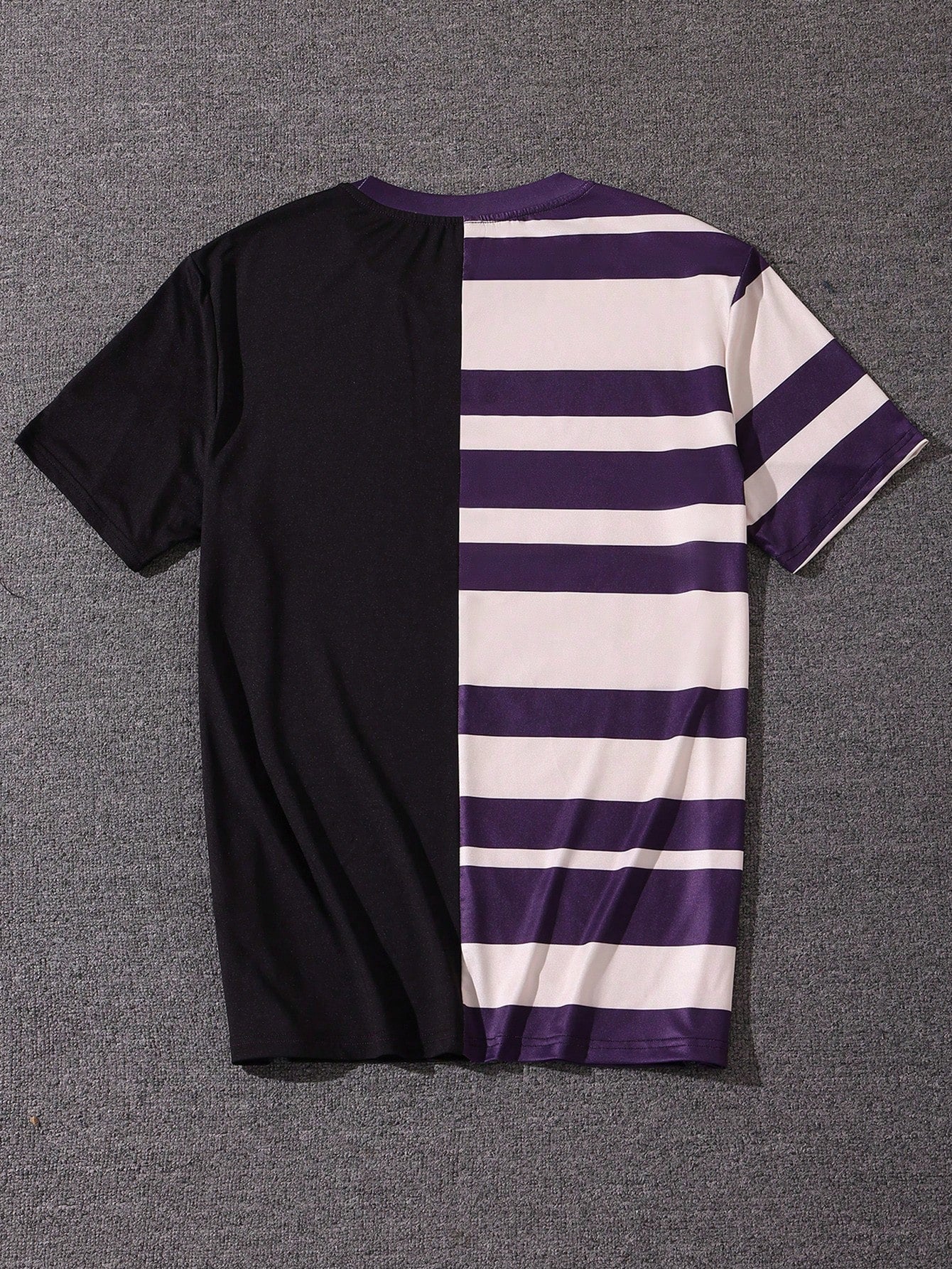 Men's Letter Striped Printed T-shirt