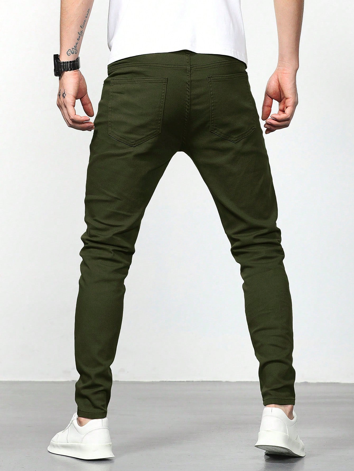 Manfinity Homme Men Solid Skinny Jeans