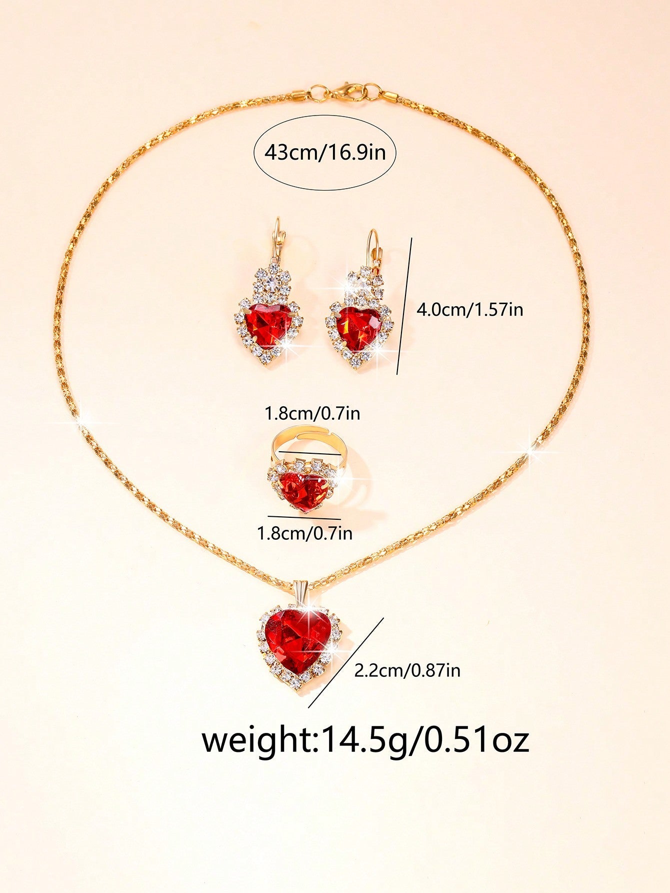 1pc Women's Pink Pu Strap, Gorgeous Heart Dial, Quartz Wristwatch And Heart Shaped Fully Rhinestone Jewelry Set