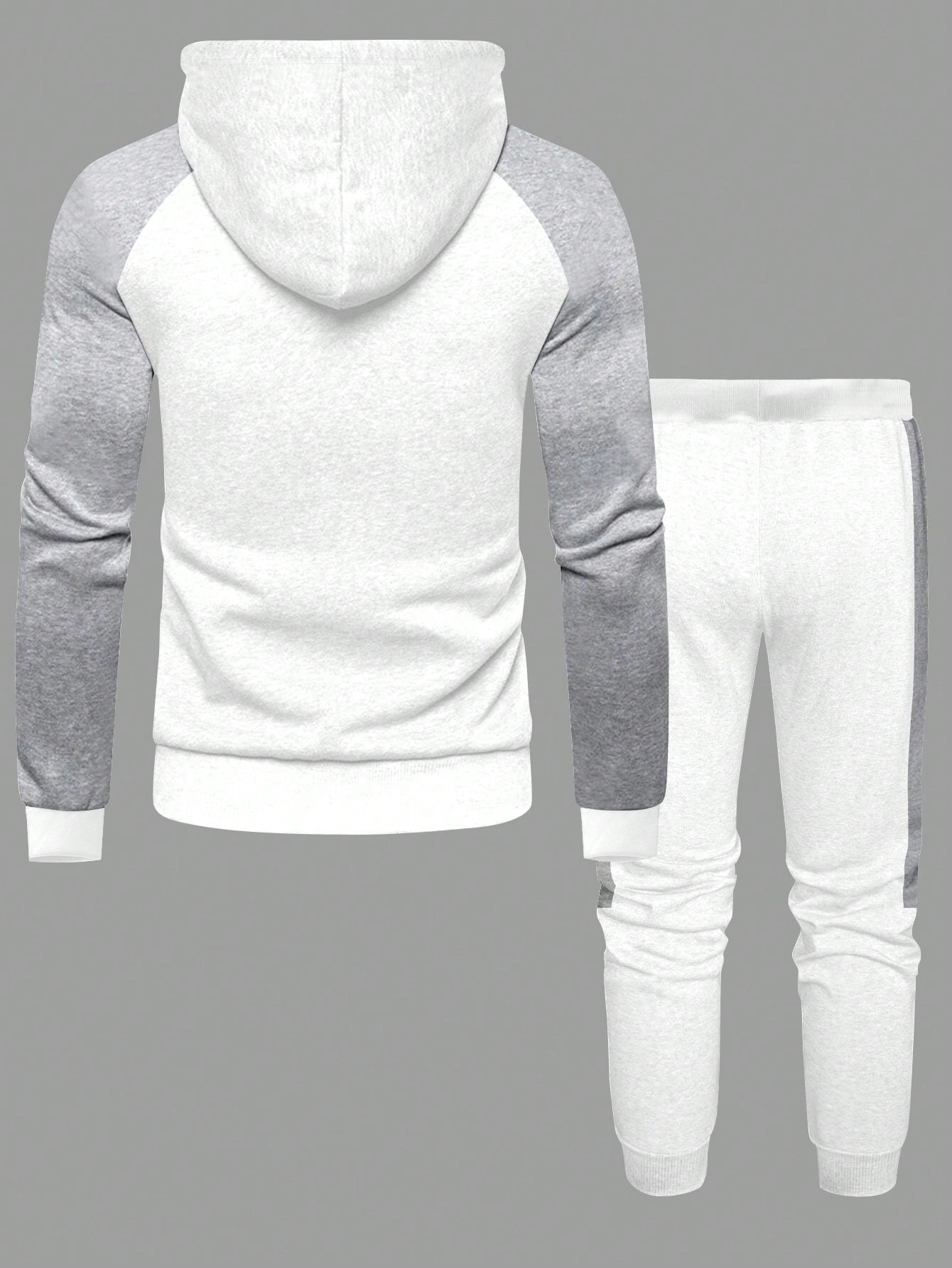 Manfinity Sporsity Men Colorblock Raglan Sleeve Zipper Hoodie & Sweatpants