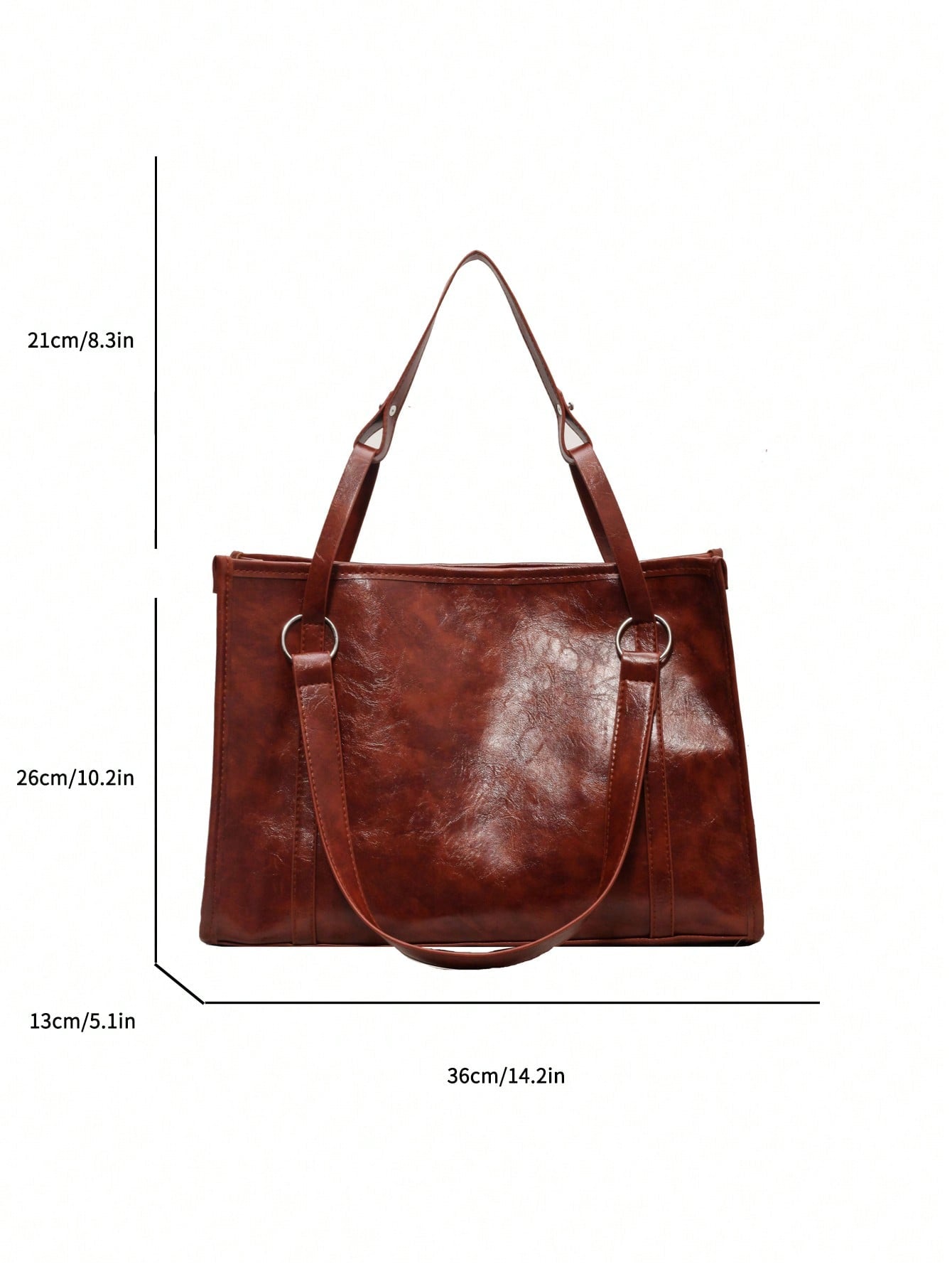 Solid Color Retro Large Capacity Underarm Bag Handbag Women'S Bag Women'S New Simple Fashion Shoulder Tote Bag