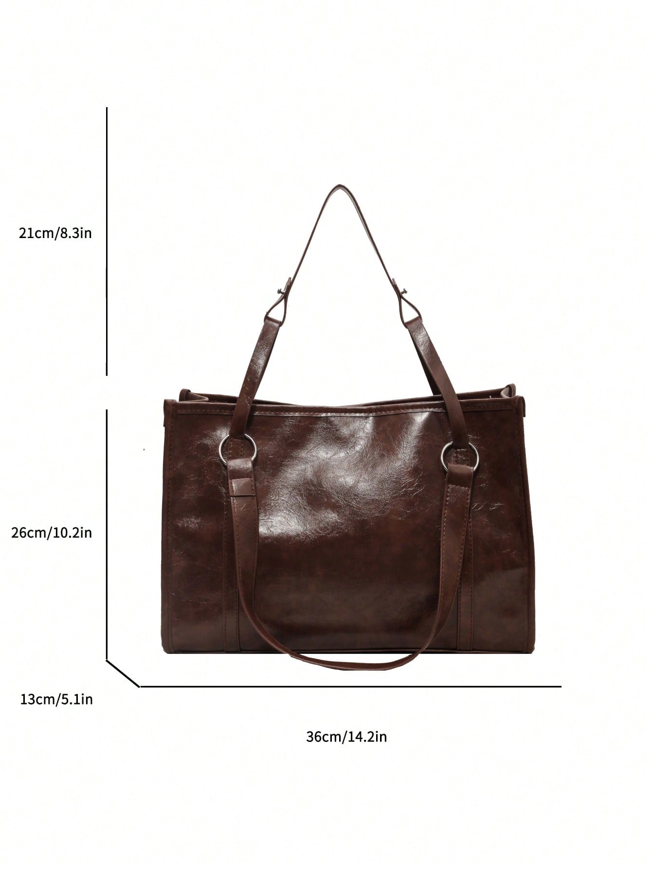 Solid Color Retro Large Capacity Underarm Bag Handbag Women'S Bag Women'S New Simple Fashion Shoulder Tote Bag