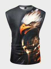 Manfinity LEGND Men's Sleeveless Vest With Eagle Pattern