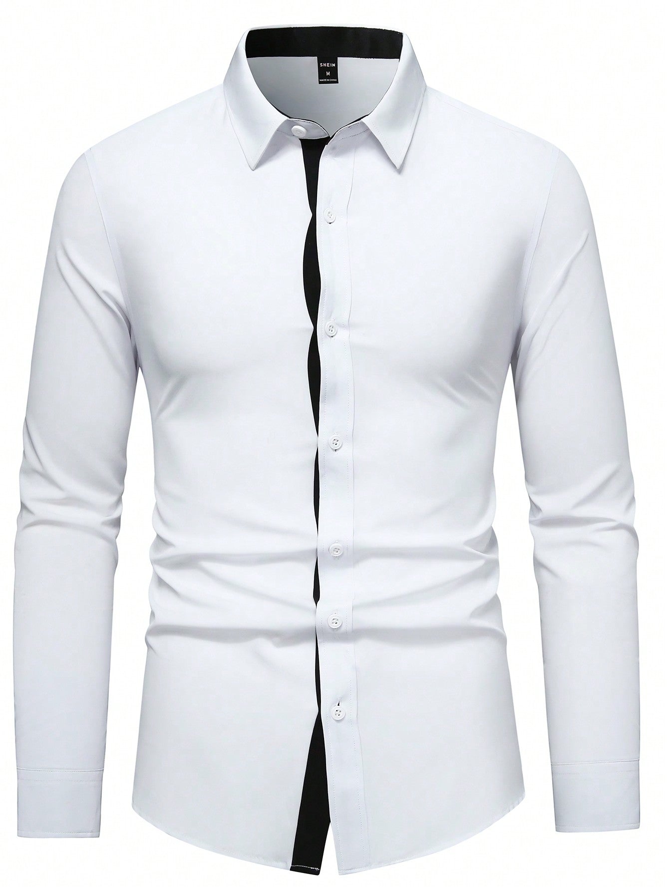 Manfinity Mode Men's Contrast Long Sleeve Shirt