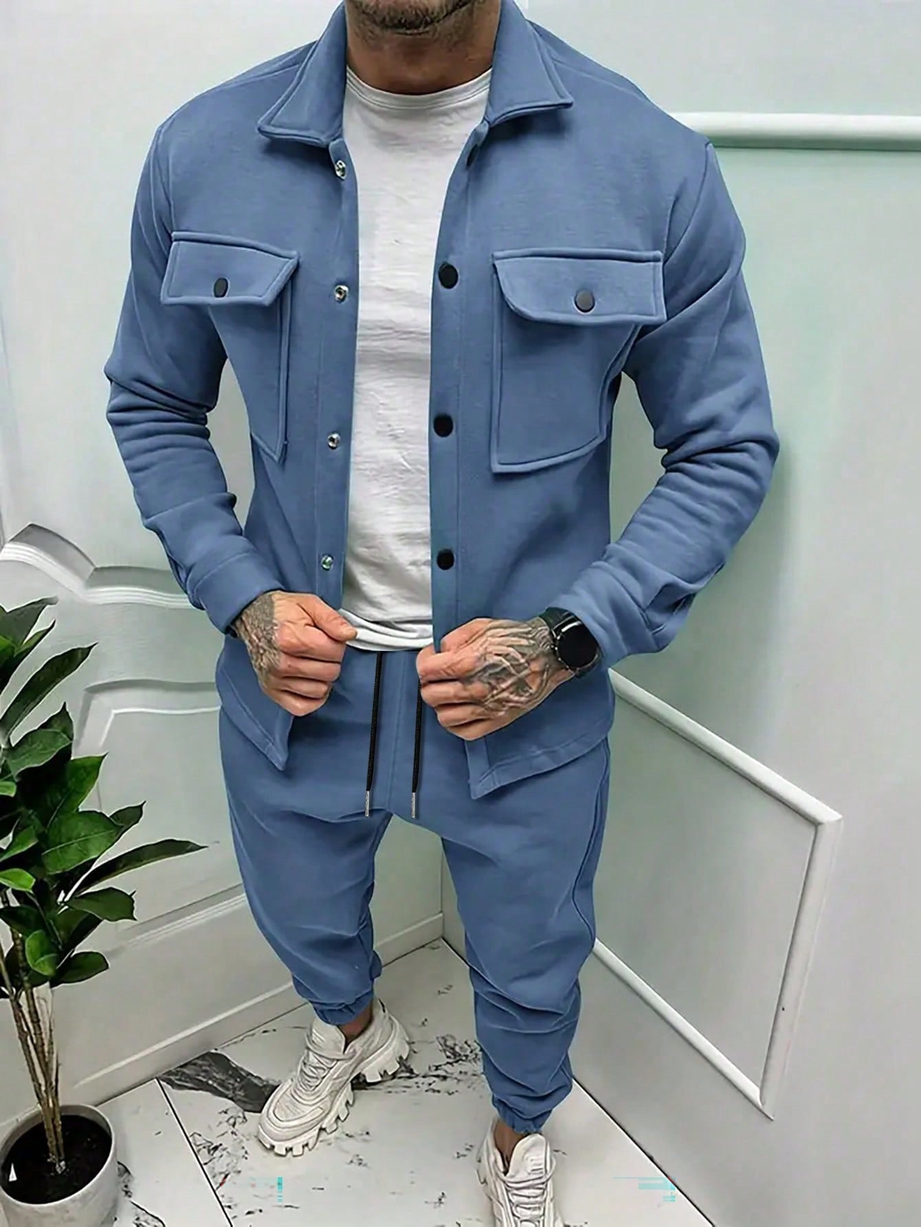 Men's Solid Color Casual Suit