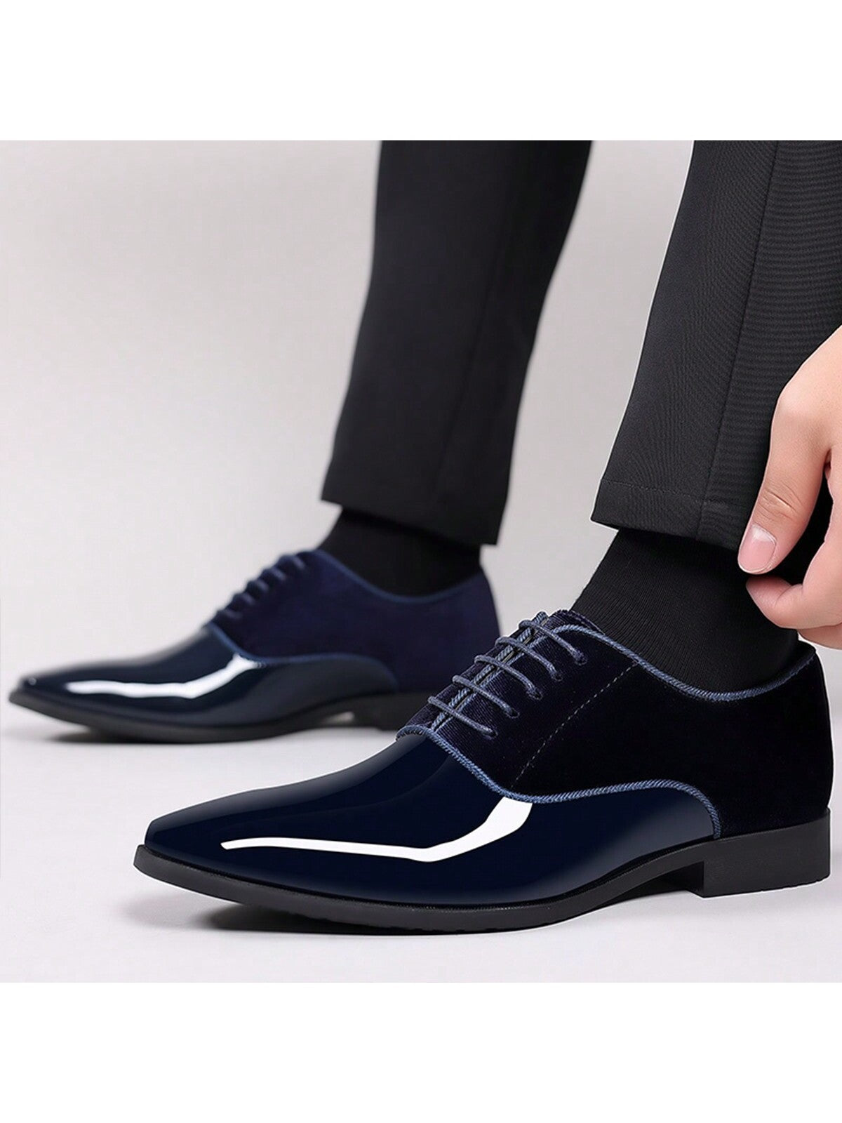 New Arrival Men's Formal Business Pu Leather Shoes, Lightweight Trendy Dress Shoes, Low Cut, British Style, Pointed Toe, Wedding Groom Shoes