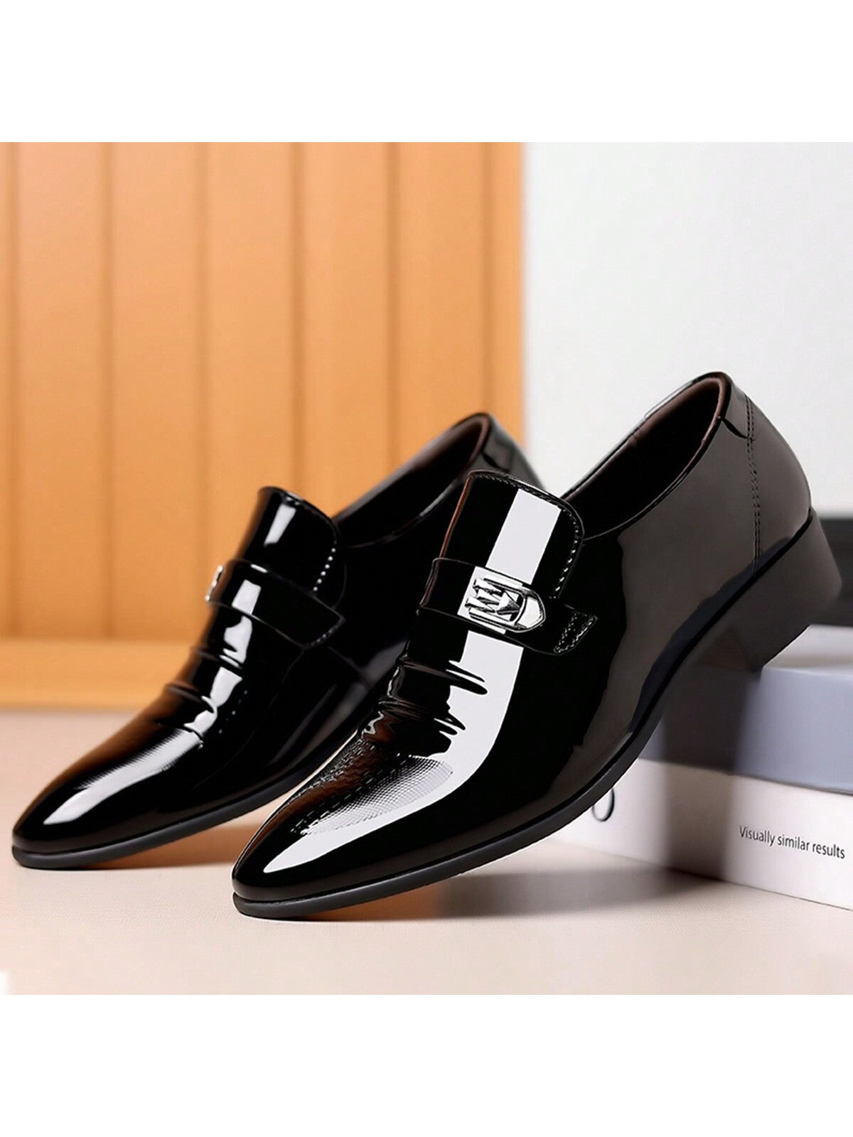 Men's Formal Business Low-cut Pu Leather Shoes, Breathable And Comfortable, Best For Weddings And Casual Settings, Available In Large Sizes